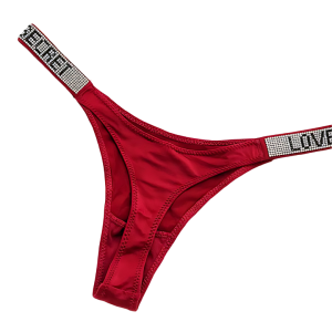 Sleek Satin Rhinestone Panty